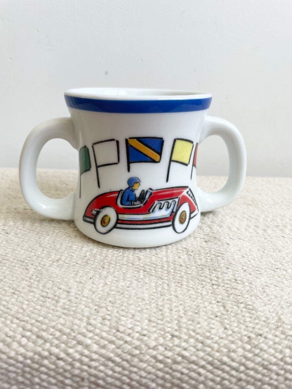Vintage Tiffany And Co Race Car Kid’s Double Handle Cup